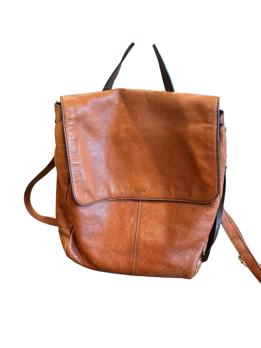 Fossil Claire Brandy Leather Backpack SHB1932213 Brown